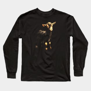 Baby Goat Silhouette #4 Long Sleeve T-Shirt